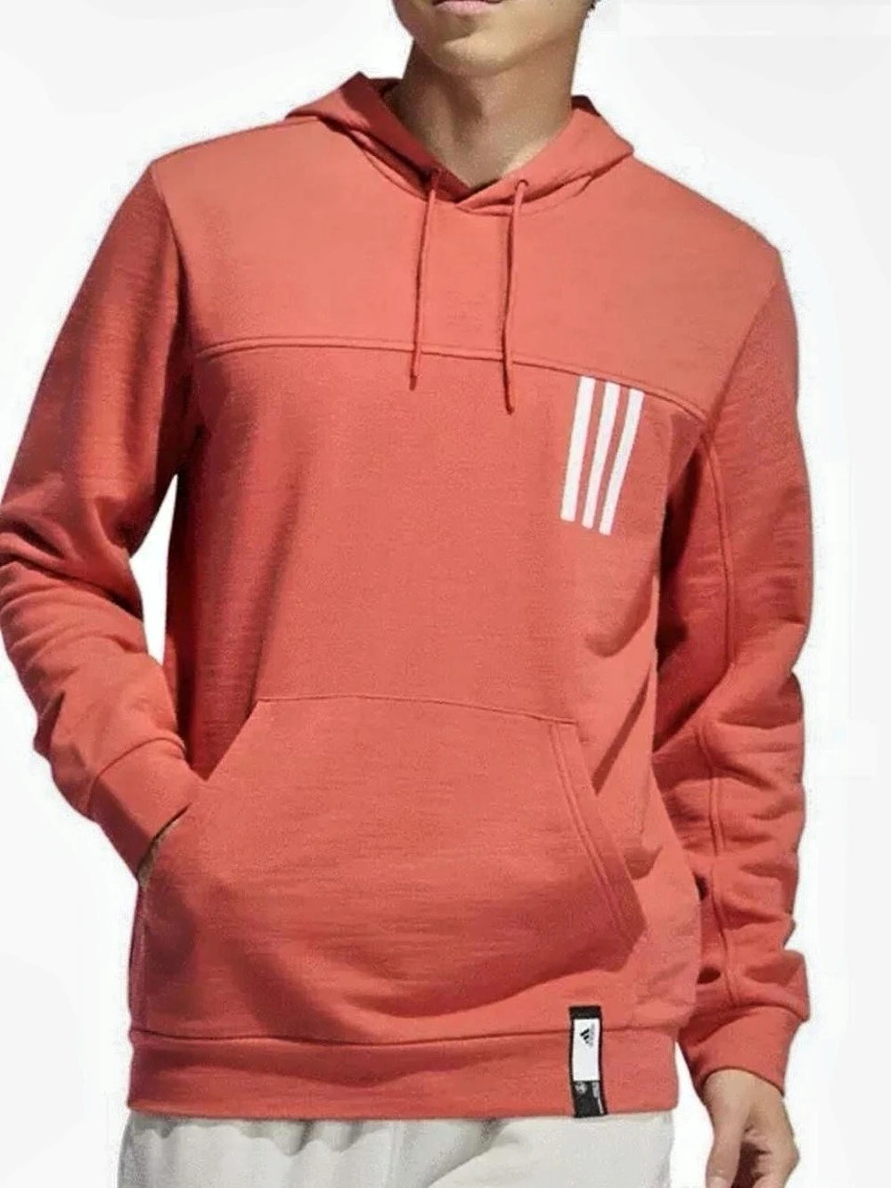adidas Essentials 3-Stripes Fleece Hoodie Men's Red